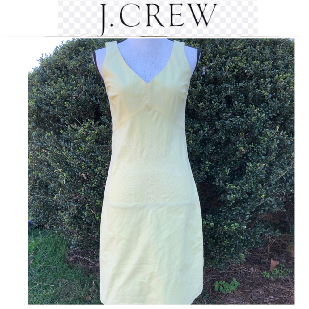 J.crew sleeveless embordiory flower dress size S